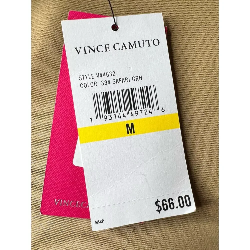 Vince Camuto Safari Green Wrap Bikini Top M NWT